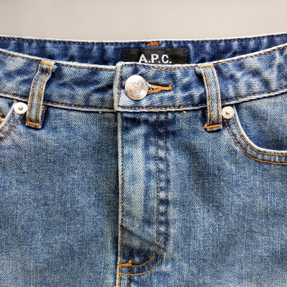 NWT APC Mini Jupe Indigo Denim Skirt 34 0 - Picture 6 of 7